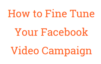 Facebook video marketing